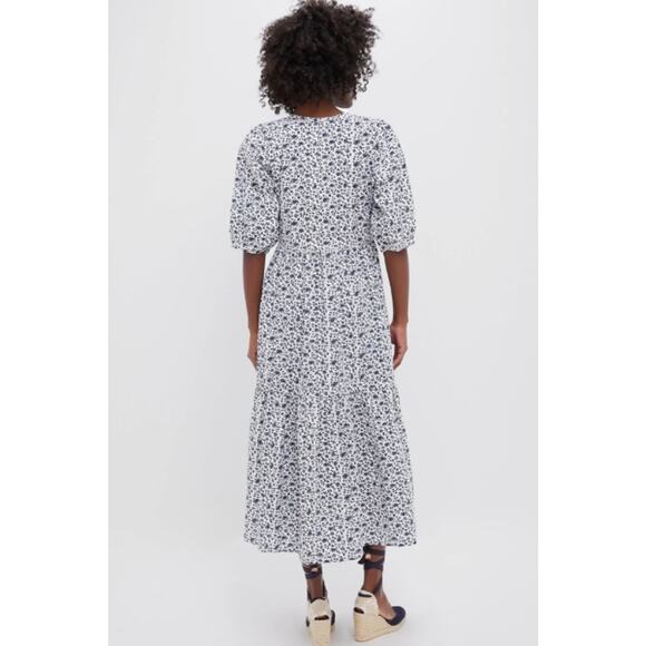 SZ BLOCKPRINT Exclusive Navy Ditsy Print Gaia Dress Size S NWT Retail $288 - Picture 4 of 6